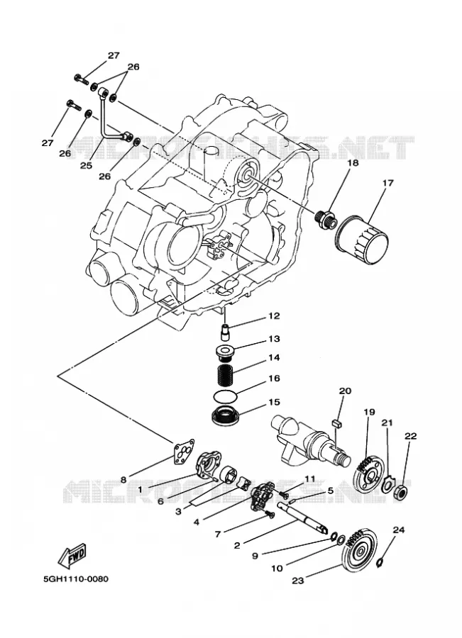 OLIEPOMP Yamaha QUAD 450 2006 WOLVERINE 4WD  YFM450FAS YFM45FXV WOLVERINE 4WD