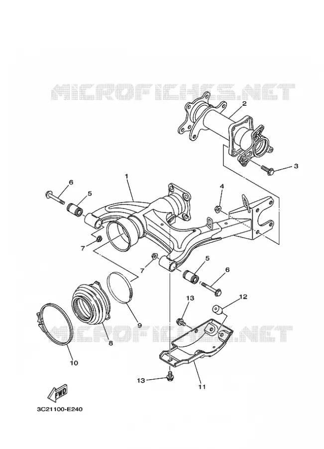 ACHTERBRUG Yamaha QUAD 450 2006 WOLVERINE 4WD  YFM450FAS YFM45FXV WOLVERINE 4WD
