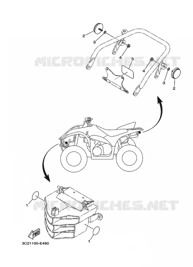 ELECTRISCH 2 Yamaha QUAD 450 2007 WOLVERINE 4WD  YFM450FAS WOLVERINE 4WD