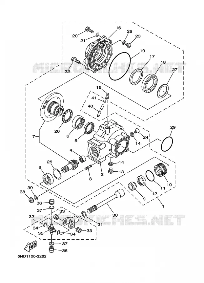 AANDRIJFAS Yamaha QUAD 450 2008 WOLVERINE 4WD  YFM450FAS WOLVERINE 4WD