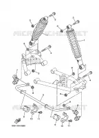 ACHTER SCHOKBREKER voor Yamaha YFM450FWA  2011
