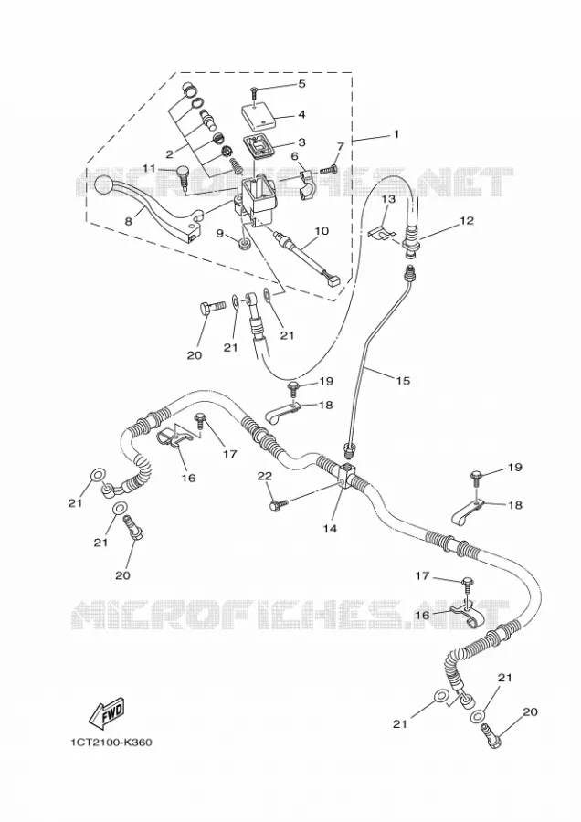 REMPOMP VOOR Yamaha QUAD 450 2011 GRIZZLY  YFM450FWAD YFM45FGPSA GRIZZLY 450