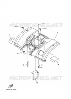 ACHTERSPATBORD  voor Yamaha YFM450FWAN 2005