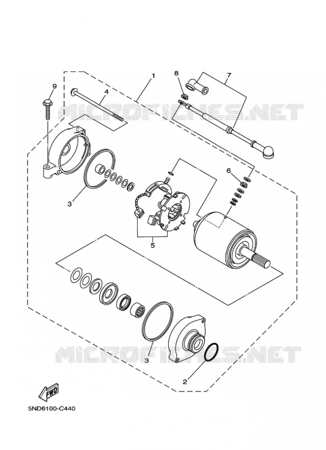 STARTMOTOR Yamaha QUAD 450 2005 KODIAK  YFM450FWAN YFM450FAT KODIAK 4WD
