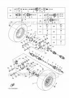 ACHTERWIEL voor Yamaha GRIZZLY 450 IRS INDEPENDENT SUSPENSION CAMO 2010