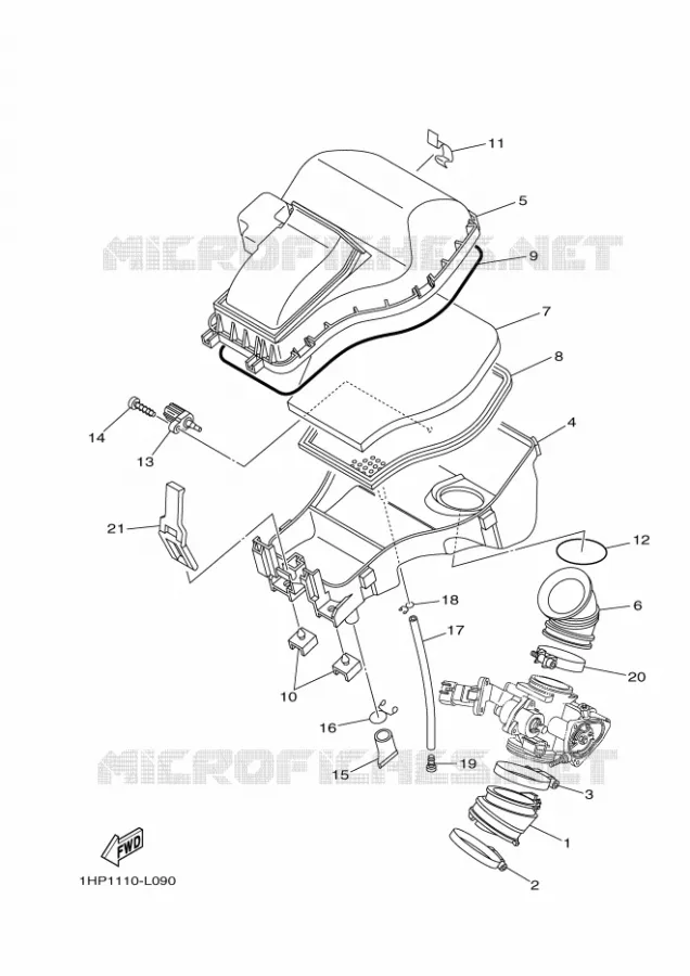 INLAAT Yamaha QUAD 550 2013 GRIZZLY  YFM550FWAD YFM5FGPD