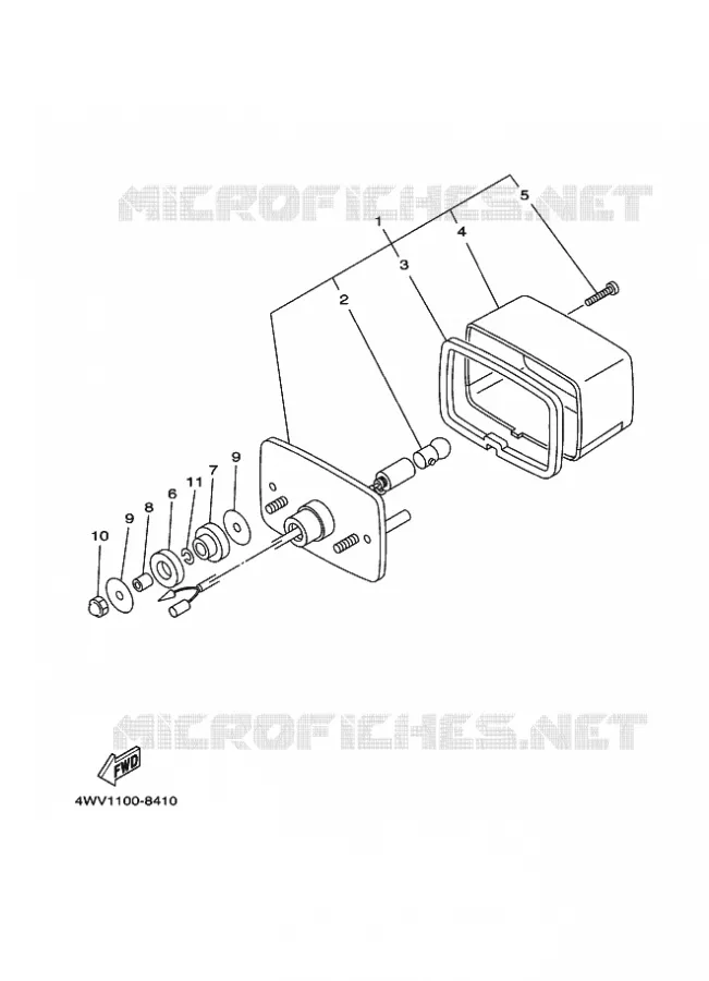 ACHTERLICHT 2 Yamaha QUAD 600 2000 YFM  YFM600FWA