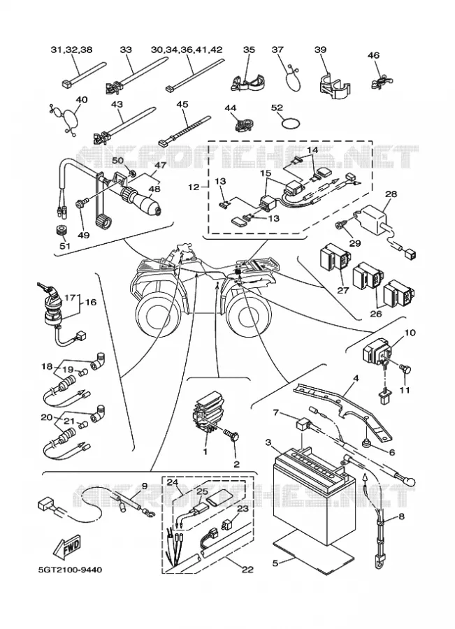 ELECTRISCH 2 Yamaha QUAD 600 2000 YFM  YFM600FWA
