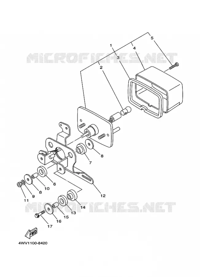 ACHTERLICHT Yamaha QUAD 600 2001 YFM  YFM600FWA