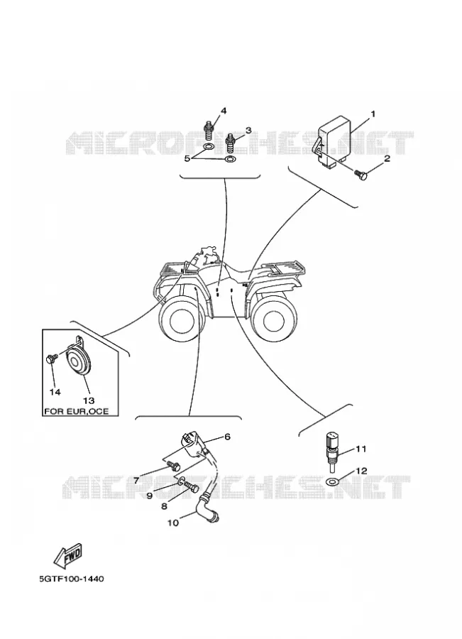 ELECTRISCH 1 Yamaha QUAD 600 2001 YFM  YFM600FWA