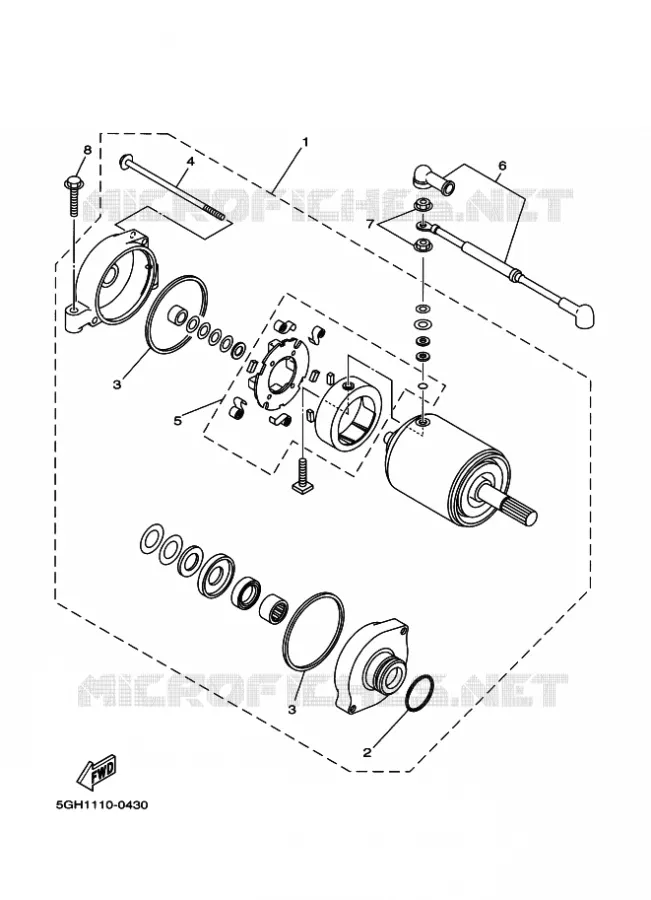 STARTMOTOR Yamaha QUAD 660 2002 GRIZZLY  YFM660FWA YFM660FP GRIZZLY