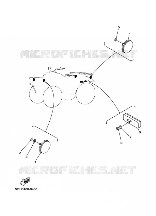 ELECTRISCH 2 Yamaha QUAD 660 2007 GRIZZLY  YFM660FWA YFM66FGW GRIZZLY