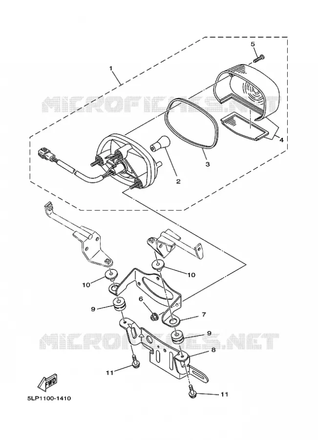 ACHTERLICHT 2 Yamaha QUAD 660 2001 RAPTOR  YFM660R YFM660RN