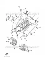 ACHTERSPATBORD  voor Yamaha YFM660R 2001
