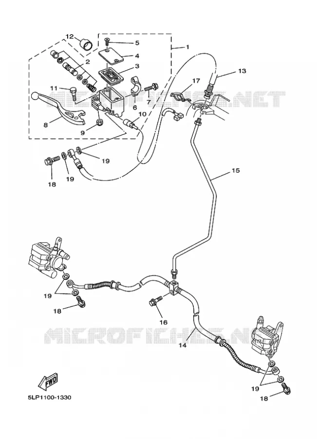 REMPOMP VOOR Yamaha QUAD 660 2001 RAPTOR  YFM660R