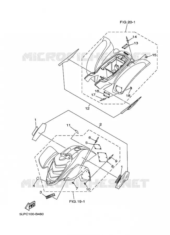 STICKER / LABEL 4 Yamaha QUAD 660 2003 RAPTOR  YFM660R YFM660RLER