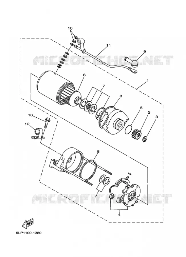 STARTMOTOR Yamaha QUAD 660 2004 RAPTOR  YFM660R YFM660RS