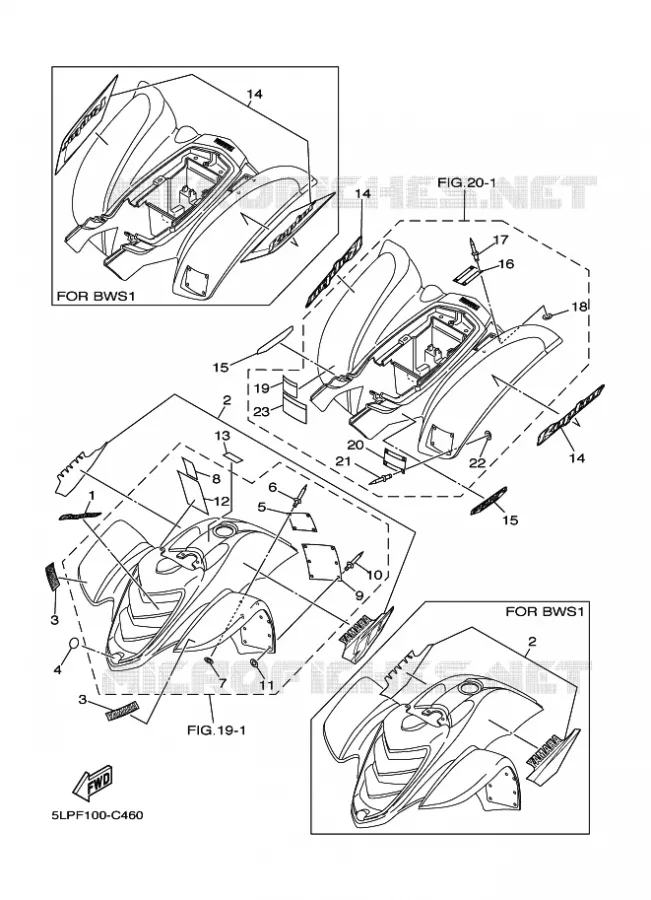 STICKER / LABEL 2 Yamaha QUAD 660 2004 RAPTOR  YFM660R YFM660RS