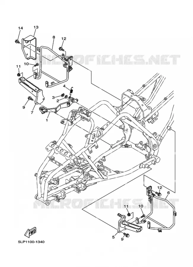 STANDAARD / VOETSTEUN Yamaha QUAD 660 2004 RAPTOR  YFM660R YFM660RS