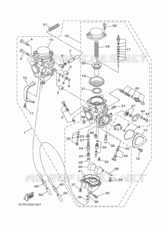 CARBURATEUR  Yamaha QUAD 660 2005 RAPTOR  YFM660R YFM660RT