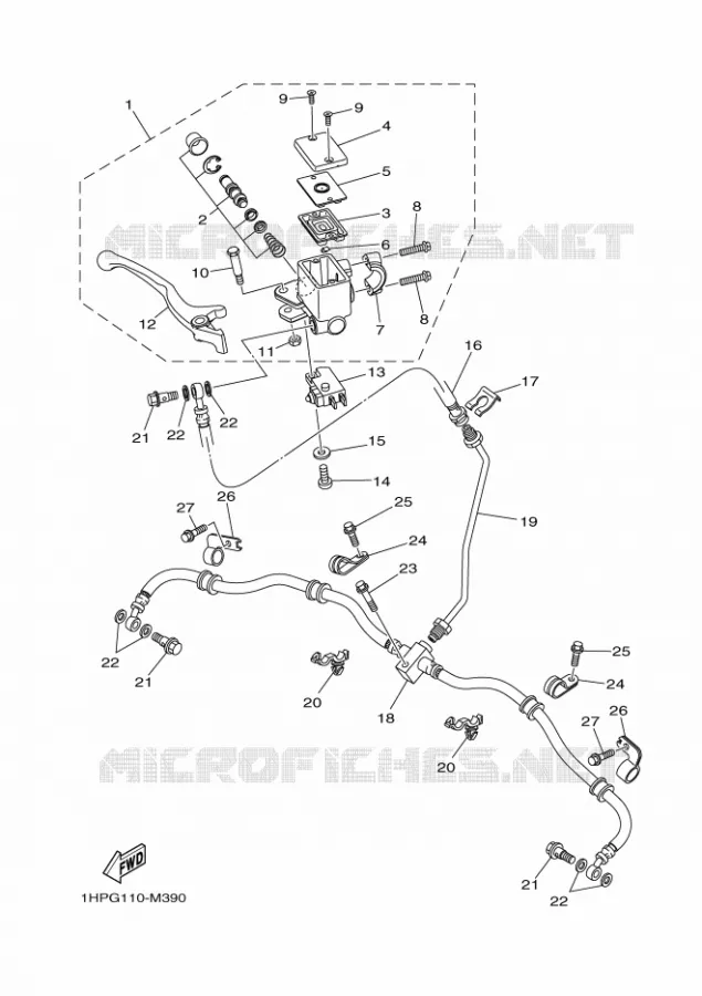 REMPOMP VOOR Yamaha QUAD 700 2013 GRIZZLY  YFM700FWA YFM7FGD