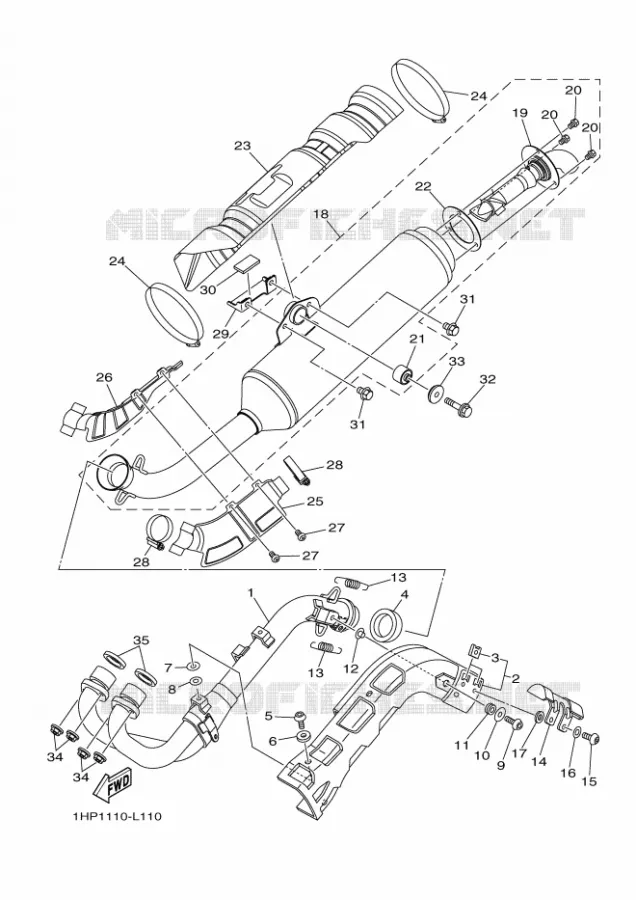 UITLAAT Yamaha QUAD 700 2013 GRIZZLY  YFM700FWA YFM7FGD