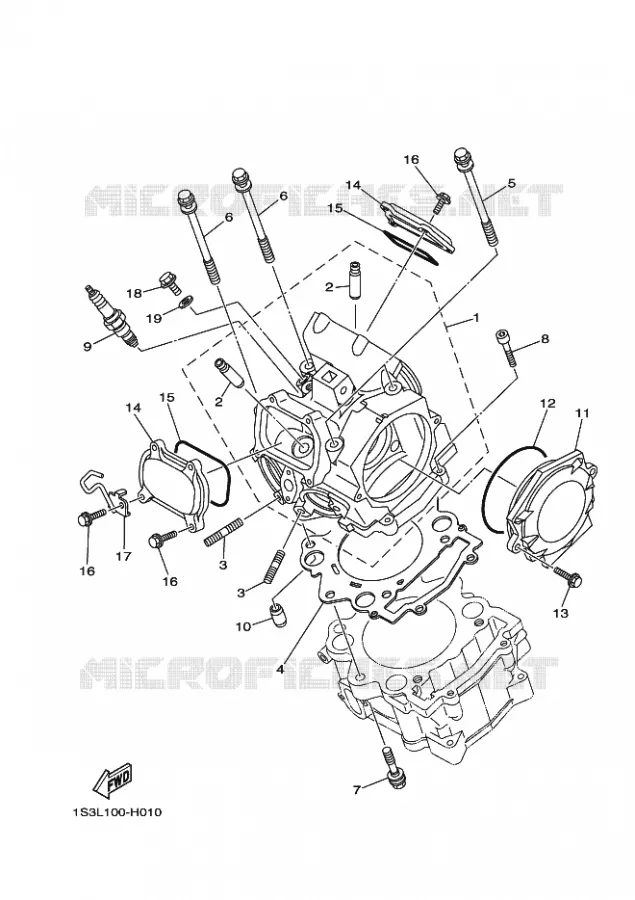 CILINDERKOP Yamaha QUAD 700 2010 RAPTOR  YFM700R SE