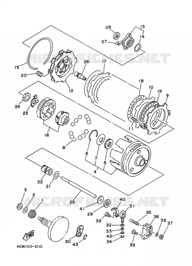 STARTMOTOR KOPPELINGS Yamaha QUAD 80 2000 RAPTOR  YFM80