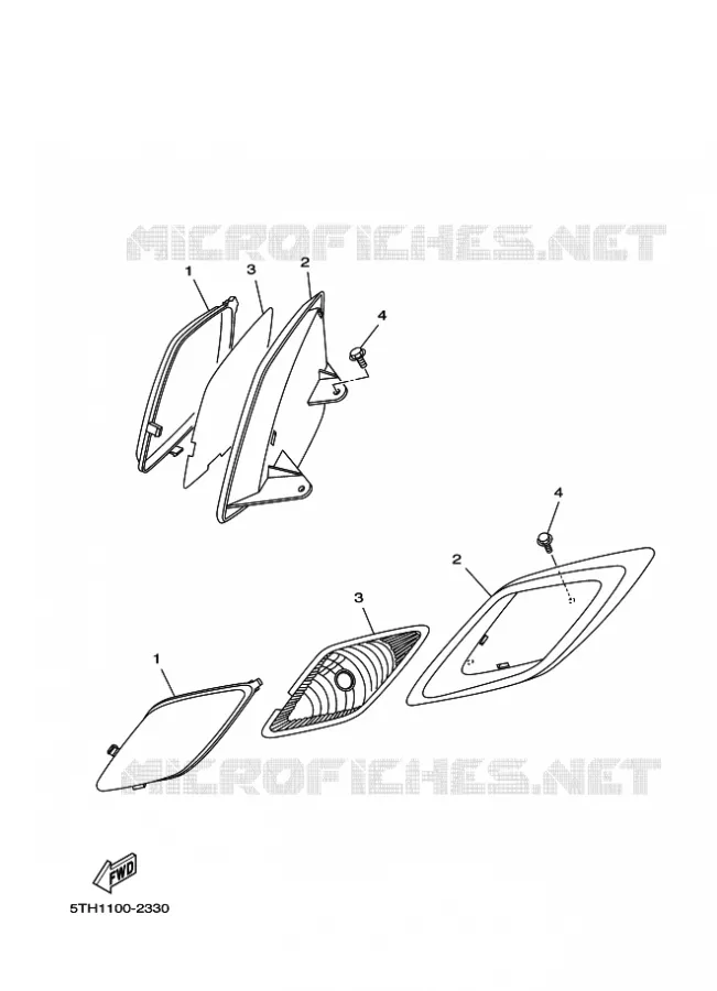 KOPLAMP Yamaha QUAD 80 2003 RAPTOR  YFM80W YFM80WR