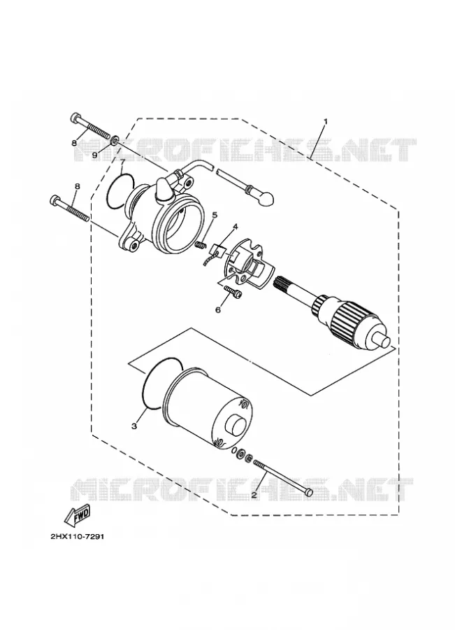 STARTMOTOR Yamaha QUAD 80 2005 RAPTOR  YFM80W YFM80RT
