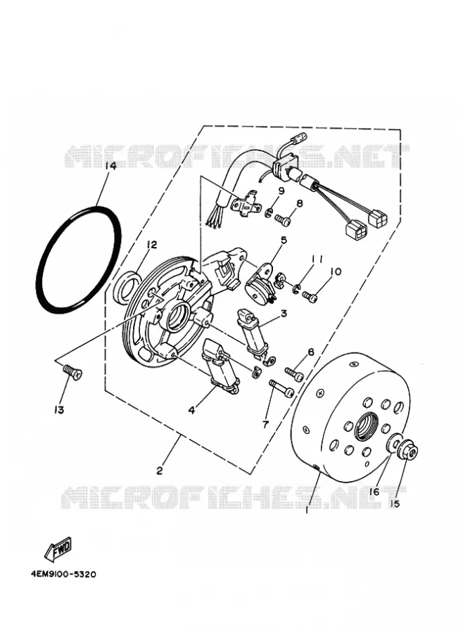 DYNAMO Yamaha QUAD 80 2006 RAPTOR  YFM80W YFM80RV