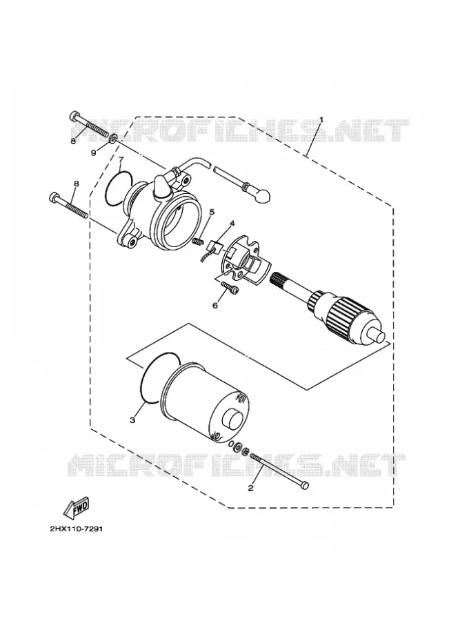 STARTMOTOR Yamaha QUAD 80 2007 RAPTOR  YFM80W YFM80