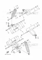 OPHANGING / WIEL VOOR voor Yamaha RAPTOR 90 2010
