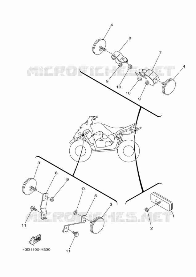 ELECTRISCH 2 Yamaha QUAD 90 2011 RAPTOR  YFM90R