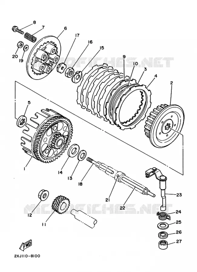 STARTMOTOR KOPPELINGS Yamaha QUAD 200 2003 BLASTER  YFS200 YFS200R BLASTER
