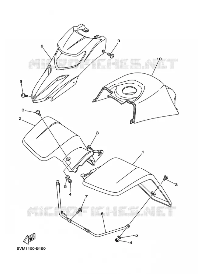 VOORSPATBORD Yamaha QUAD 200 2004 BLASTER  YFS200 YFS200S BLASTER