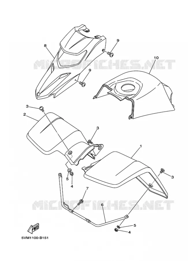 VOORSPATBORD Yamaha QUAD 200 2006 BLASTER  YFS200 YFS200V BLASTER SPECIAL EDITION