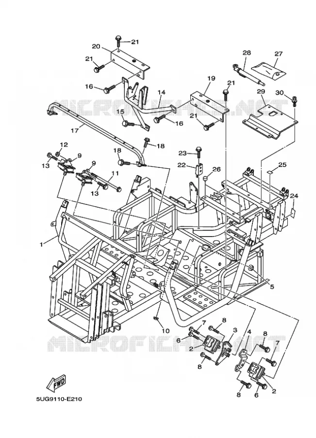 FRAME Yamaha SIDE BY SIDE 660 2006 RHINO  YXR660F YXR66FAV RHINO