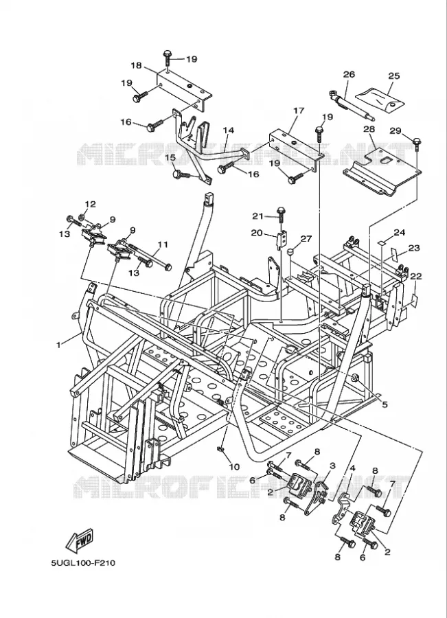 FRAME Yamaha SIDE BY SIDE 660 2007 RHINO  YXR660F YXR66FW RHINO