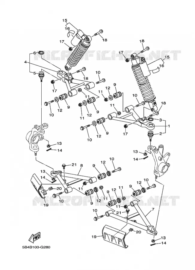 OPHANGING / WIEL VOOR Yamaha SIDE BY SIDE 700 2009 RHINO  YXR700F YXR70FSP2Y RHINO 700 FI