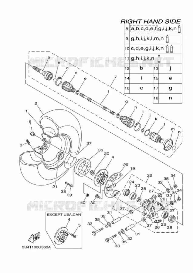ACHTERWIEL 2 Yamaha SIDE BY SIDE 700 2009 RHINO  YXR700F YXR70FY RHINO 700 FI