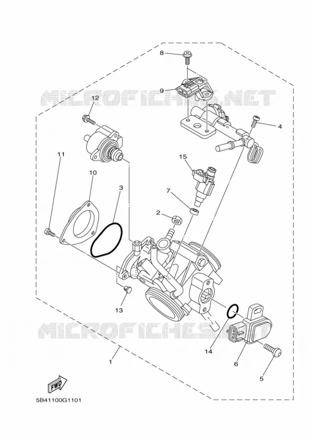 GASKLEP HUIS Yamaha SIDE BY SIDE 700 2009 RHINO  YXR700F YXR70FSEY RHINO 700 FI