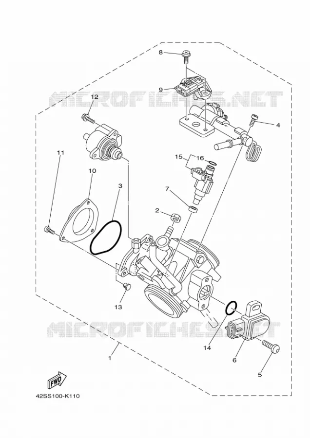 GASKLEP HUIS Yamaha SIDE BY SIDE 700 2011 RHINO  YXR700F YXR70FA RHINO 700 FI