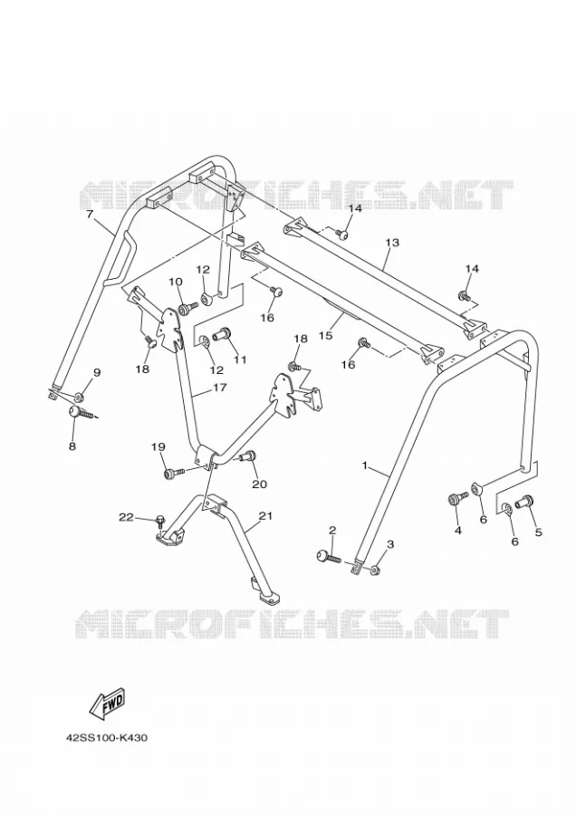 BUMPER 2 Yamaha SIDE BY SIDE 700 2012 RHINO  YXR700F YXR7FB