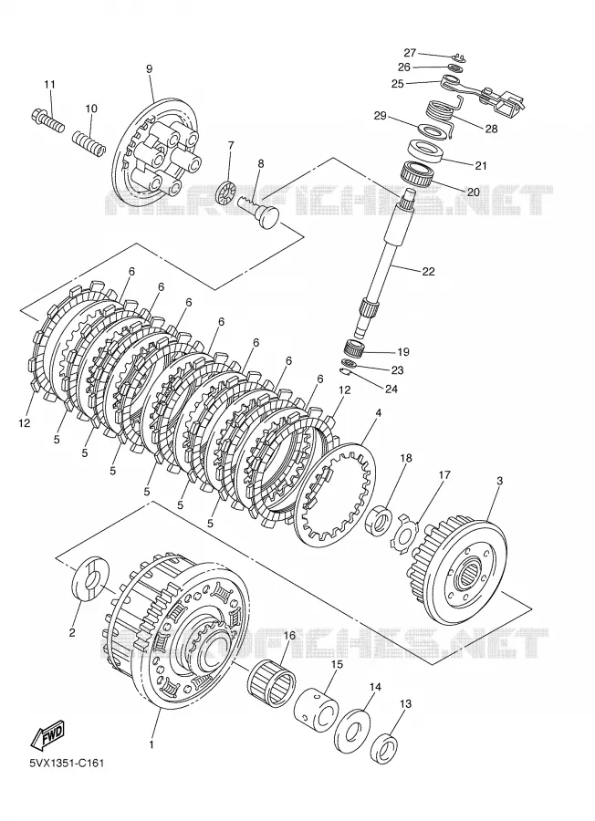 STARTMOTOR KOPPELINGS Yamaha MOTO 600 2007 FAZER S2 ABS  FZ6-SAHG