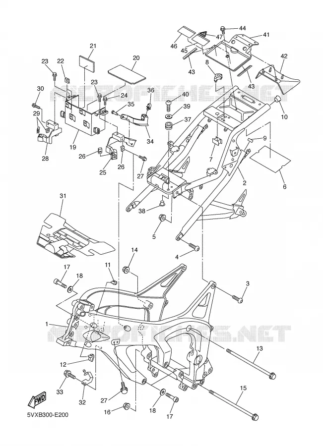 FRAME Yamaha MOTO 600 2006 FAZER  FZ6-SS