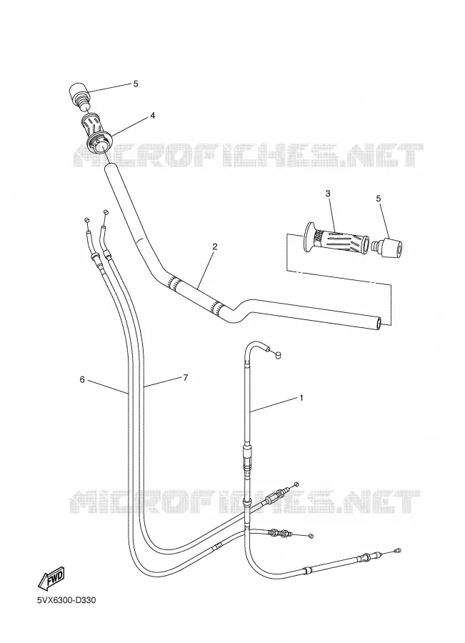 STUUR / KABEL Yamaha MOTO 600 2006 FAZER  FZ6-SS