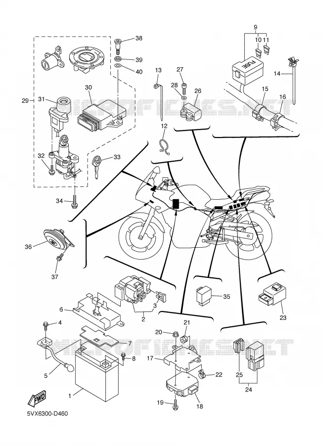 ELECTRISCH 2 Yamaha MOTO 600 2006 FAZER  FZ6-SS