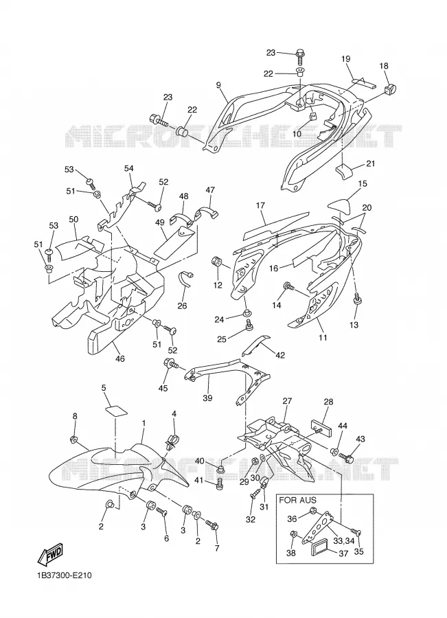 SPATBORD Yamaha MOTO 600 2006 FAZER  FZ6-SV