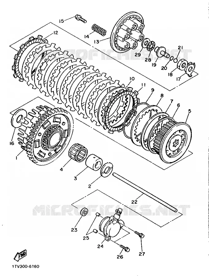 STARTMOTOR KOPPELINGS Yamaha MOTO 750 1986 FZ  FZ750